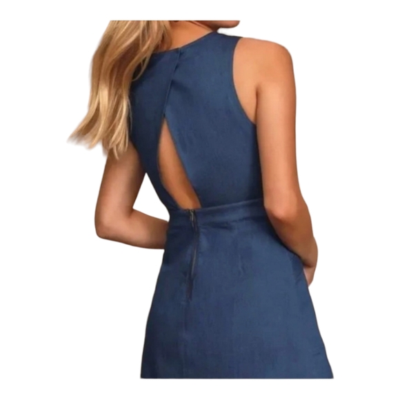 Lush Chambray Denim Front Pocket Mini - Picture 2 of 3